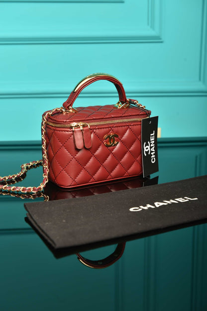 CHL- Quilted Lambskin Vanity Case Bag