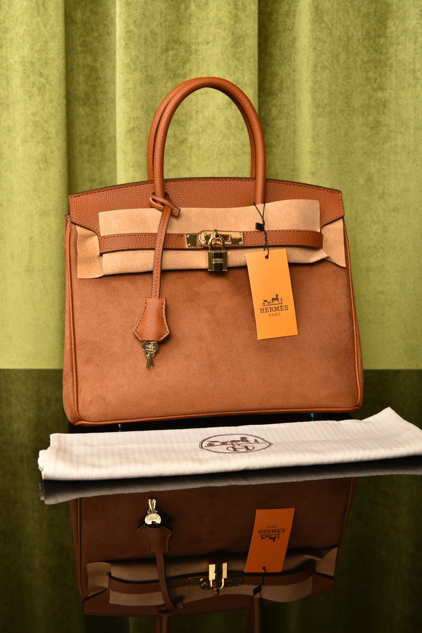 HMS- Birkin 35 Suede Bag