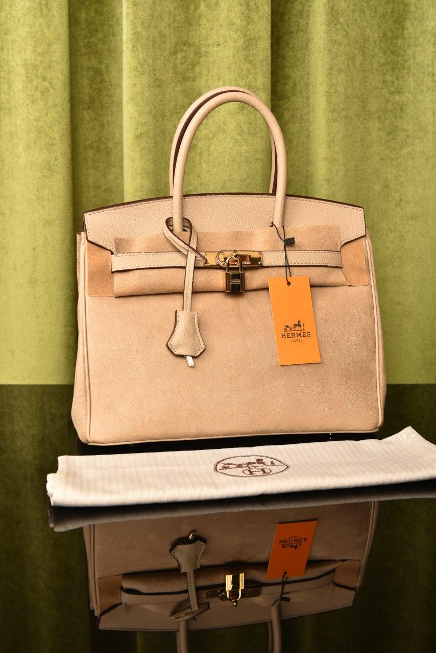 HMS- Birkin 35 Suede Bag